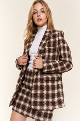 Plaid Brushed One Button Blazer And the Why